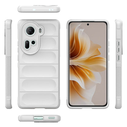 OPPO Reno11 5G Global Magic Shield TPU + Flannel Phone Case: Durable, Non-toxic, Easy Access, Stylish Design
