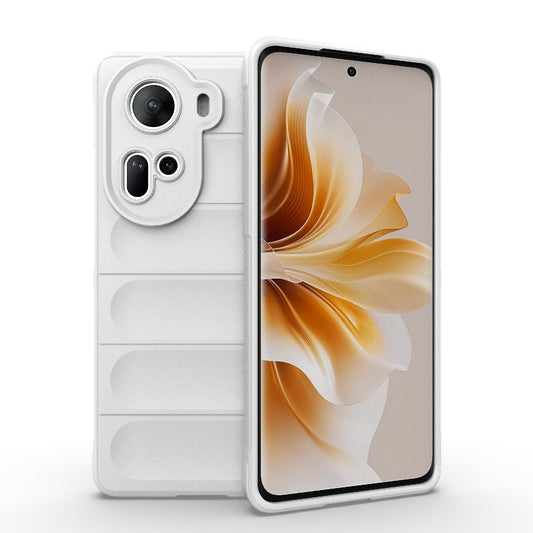 OPPO Reno11 5G Global Magic Shield TPU + Flannel Phone Case: Durable, Non-toxic, Easy Access, Stylish Design