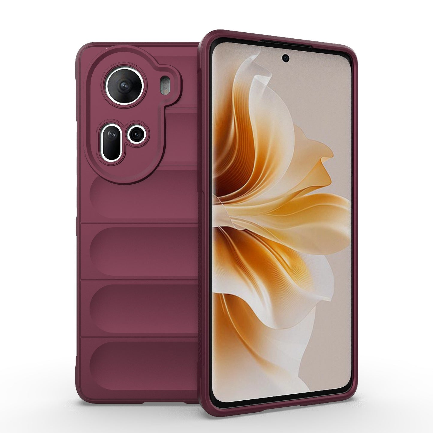 OPPO Reno11 5G Global Magic Shield TPU + Flannel Phone Case: Durable, Non-toxic, Easy Access, Stylish Design