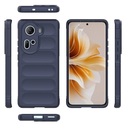 OPPO Reno11 5G Global Magic Shield TPU + Flannel Phone Case: Durable, Non-toxic, Easy Access, Stylish Design