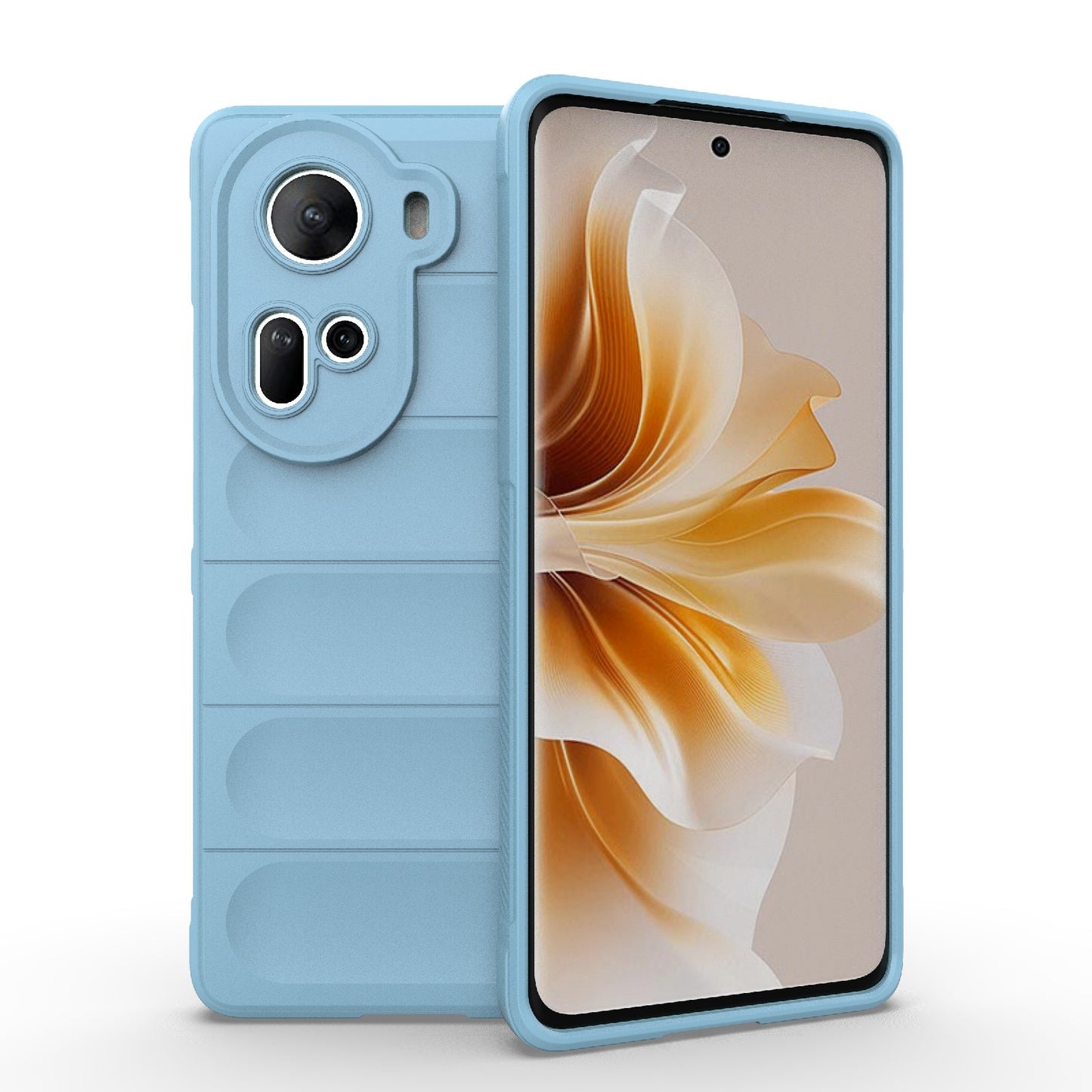 OPPO Reno11 5G Global Magic Shield TPU + Flannel Phone Case: Durable, Non-toxic, Easy Access, Stylish Design
