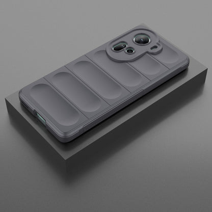 OPPO Reno11 5G Global Magic Shield TPU + Flannel Phone Case: Durable, Non-toxic, Easy Access, Stylish Design