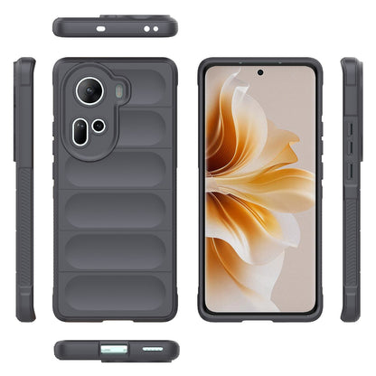 OPPO Reno11 5G Global Magic Shield TPU + Flannel Phone Case: Durable, Non-toxic, Easy Access, Stylish Design