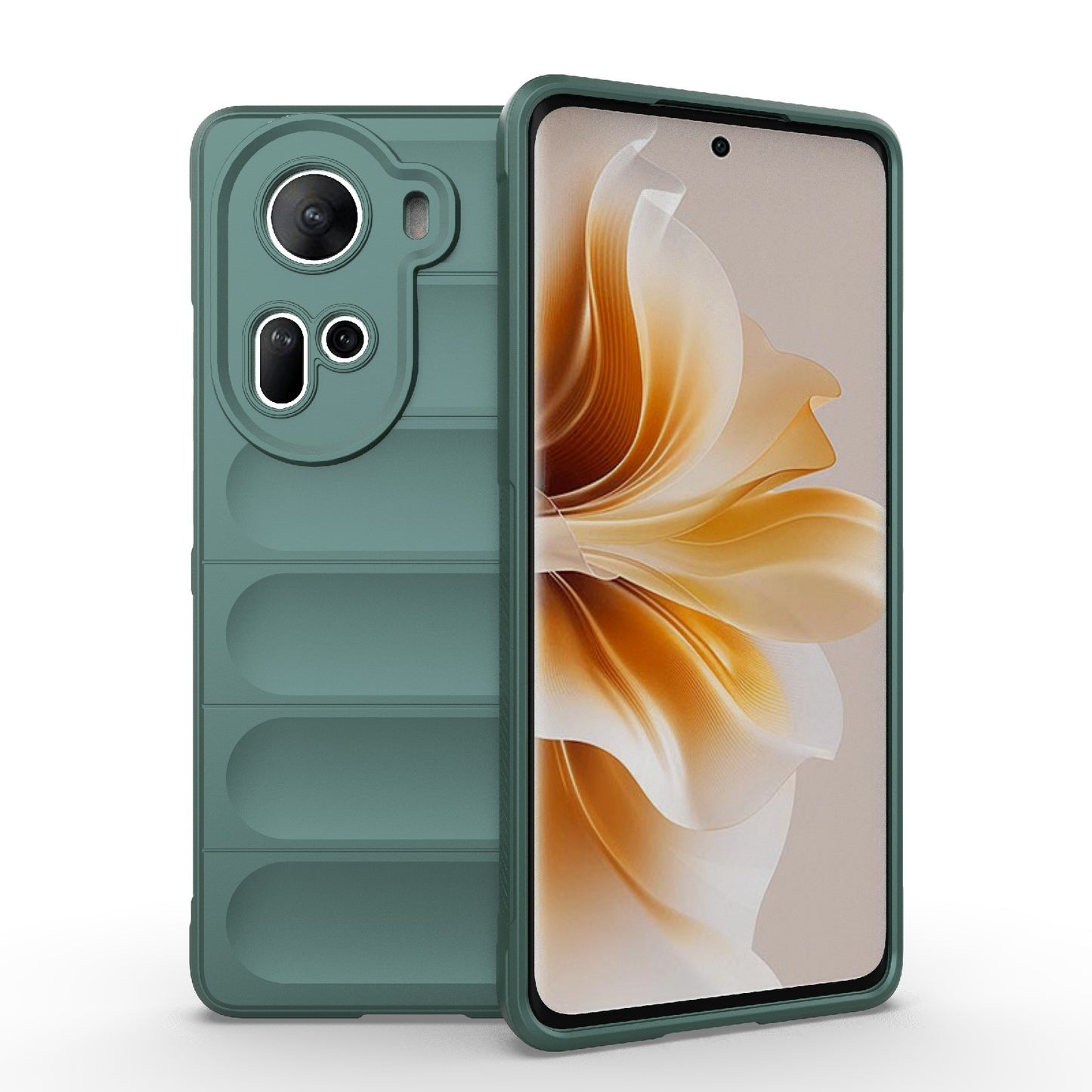 OPPO Reno11 5G Global Magic Shield TPU + Flannel Phone Case: Durable, Non-toxic, Easy Access, Stylish Design