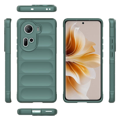 OPPO Reno11 5G Global Magic Shield TPU + Flannel Phone Case: Durable, Non-toxic, Easy Access, Stylish Design