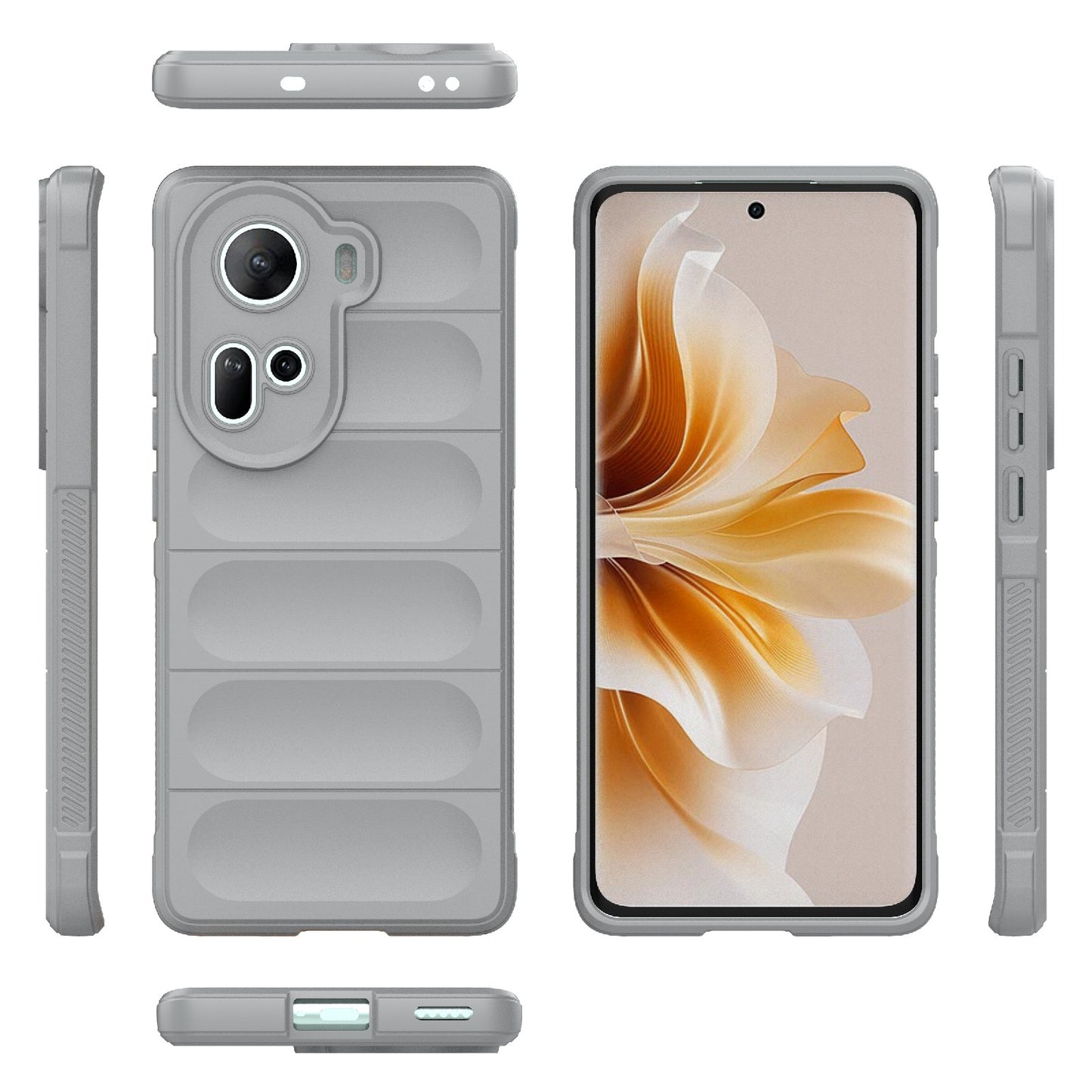 OPPO Reno11 5G Global Magic Shield TPU + Flannel Phone Case: Durable, Non-toxic, Easy Access, Stylish Design