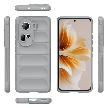 OPPO Reno11 5G Global Magic Shield TPU + Flannel Phone Case: Durable, Non-toxic, Easy Access, Stylish Design