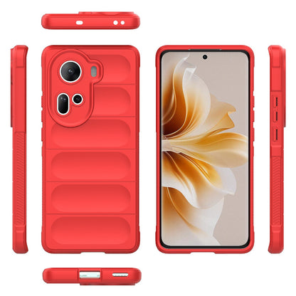 OPPO Reno11 5G Global Magic Shield TPU + Flannel Phone Case: Durable, Non-toxic, Easy Access, Stylish Design