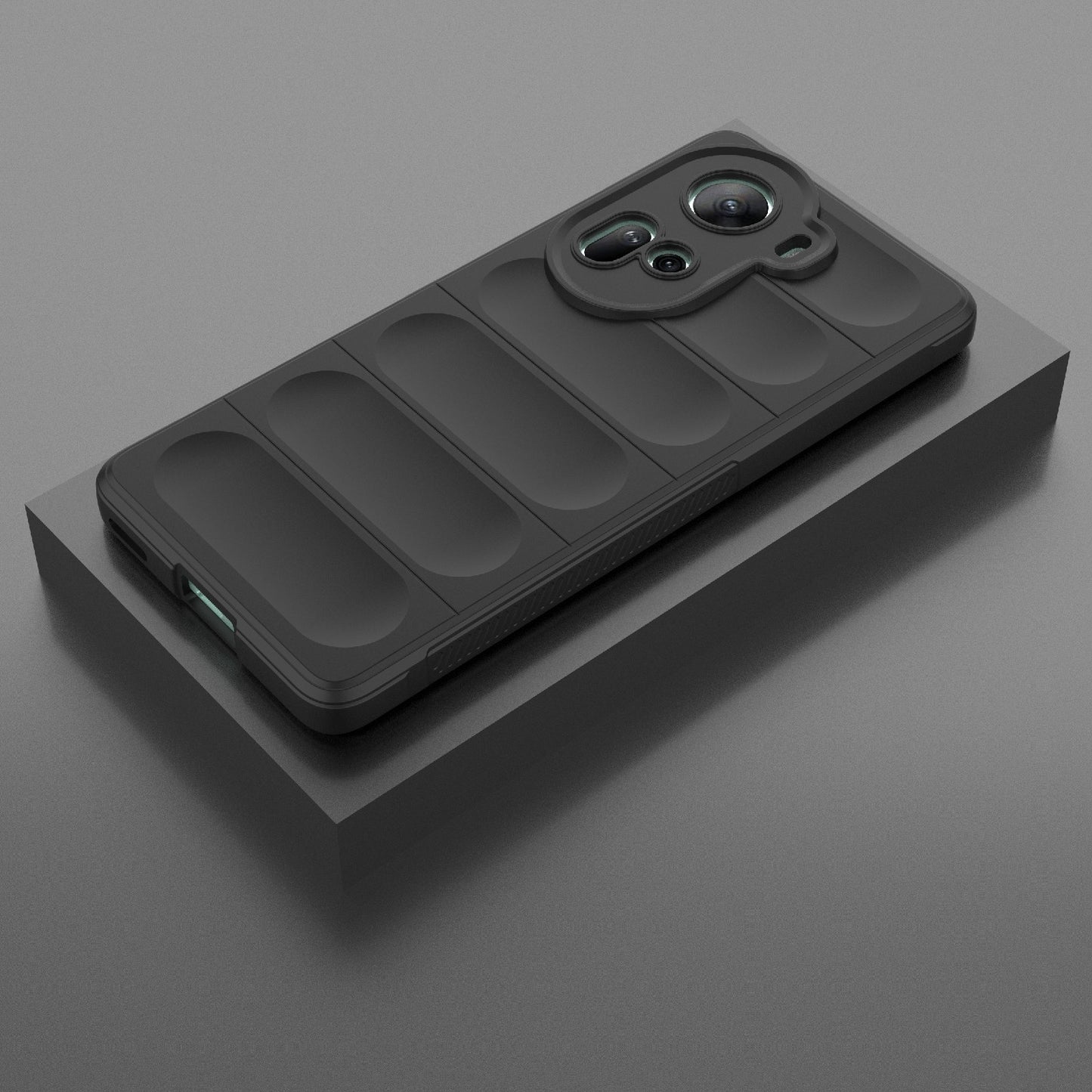 OPPO Reno11 5G Global Magic Shield TPU + Flannel Phone Case: Durable, Non-toxic, Easy Access, Stylish Design