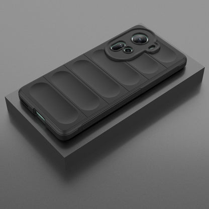 OPPO Reno11 5G Global Magic Shield TPU + Flannel Phone Case: Durable, Non-toxic, Easy Access, Stylish Design