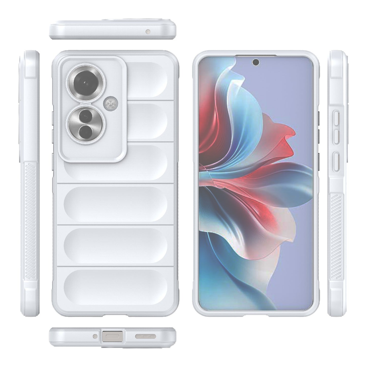 OPPO Reno11 F 5G Global Magic Shield TPU + Flannel Phone Case: Durable, Non-toxic, Easy Access, Stylish Design