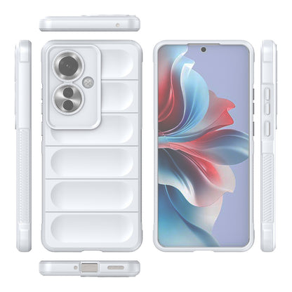 OPPO Reno11 F 5G Global Magic Shield TPU + Flannel Phone Case: Durable, Non-toxic, Easy Access, Stylish Design