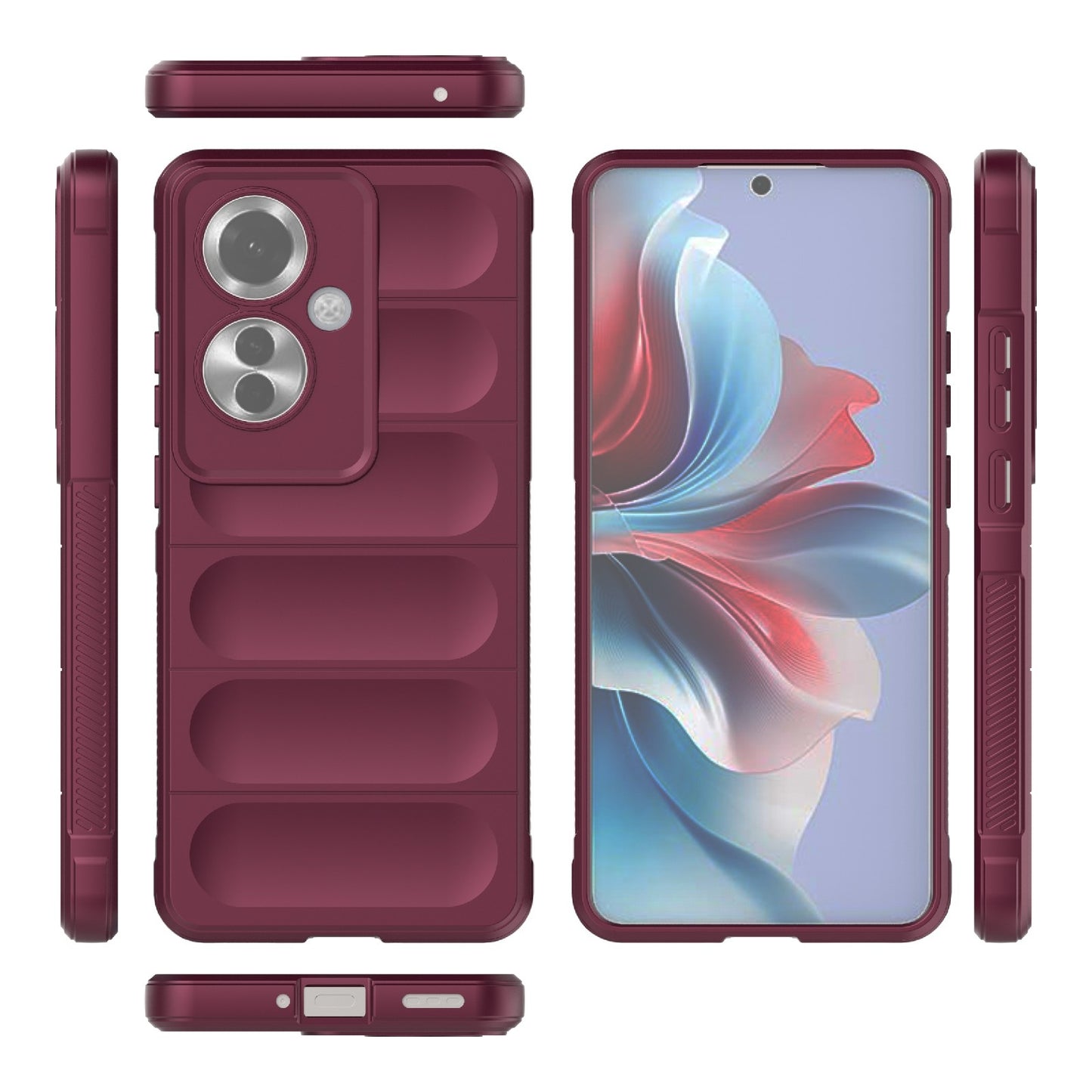 OPPO Reno11 F 5G Global Magic Shield TPU + Flannel Phone Case: Durable, Non-toxic, Easy Access, Stylish Design