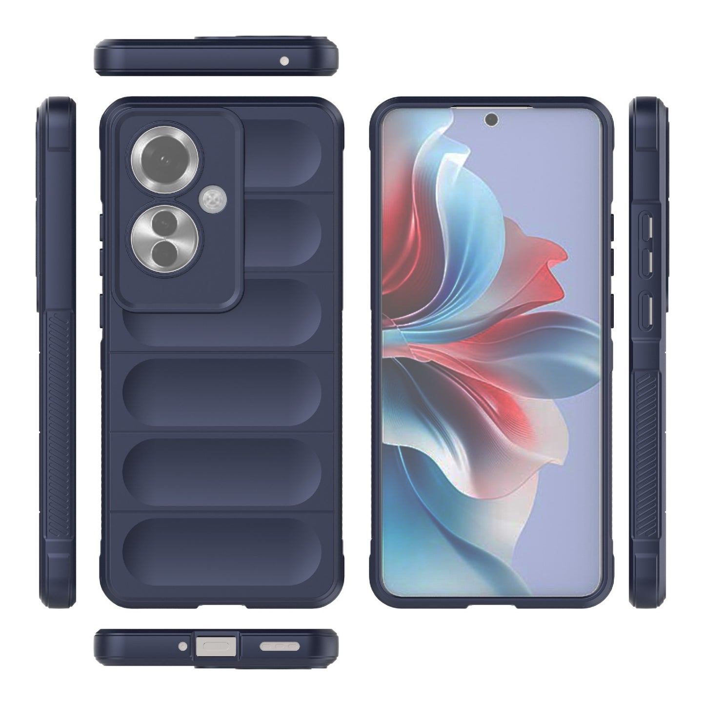 OPPO Reno11 F 5G Global Magic Shield TPU + Flannel Phone Case: Durable, Non-toxic, Easy Access, Stylish Design