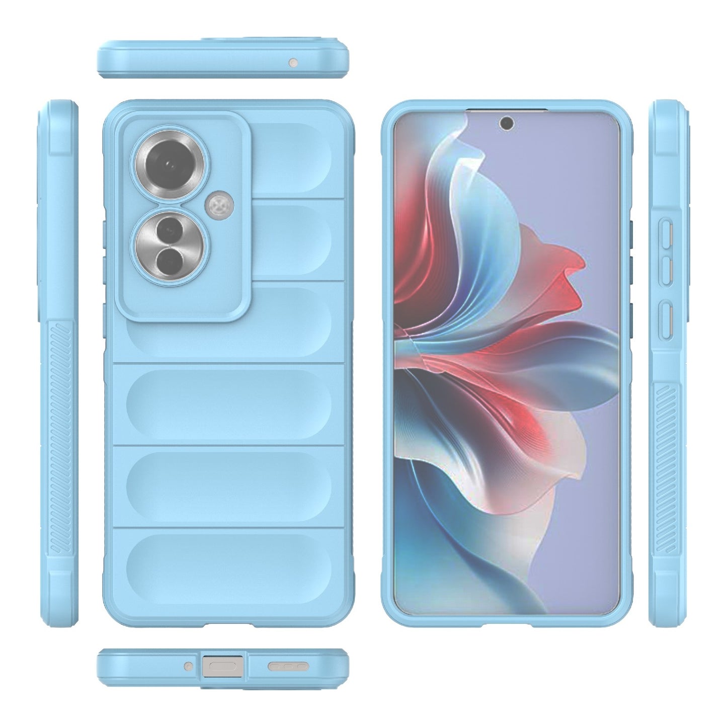 OPPO Reno11 F 5G Global Magic Shield TPU + Flannel Phone Case: Durable, Non-toxic, Easy Access, Stylish Design