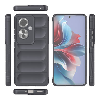OPPO Reno11 F 5G Global Magic Shield TPU + Flannel Phone Case: Durable, Non-toxic, Easy Access, Stylish Design