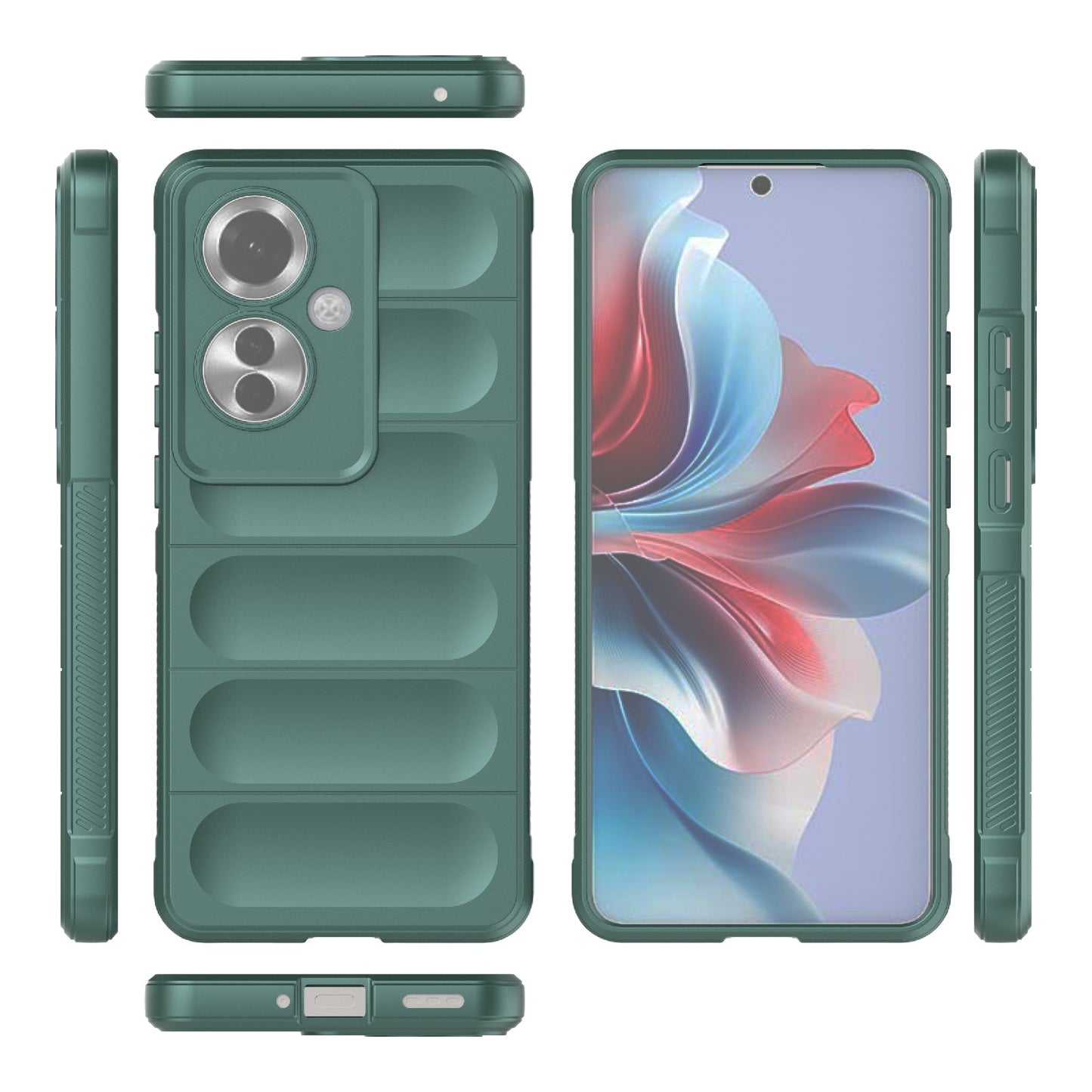 OPPO Reno11 F 5G Global Magic Shield TPU + Flannel Phone Case: Durable, Non-toxic, Easy Access, Stylish Design