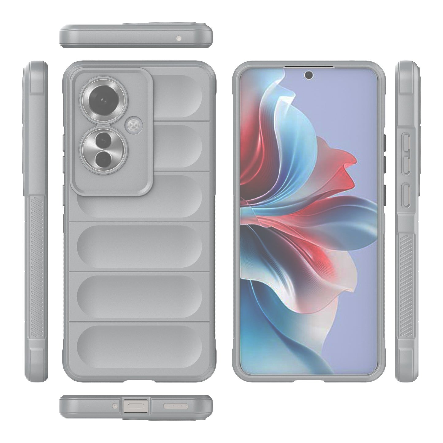 OPPO Reno11 F 5G Global Magic Shield TPU + Flannel Phone Case: Durable, Non-toxic, Easy Access, Stylish Design