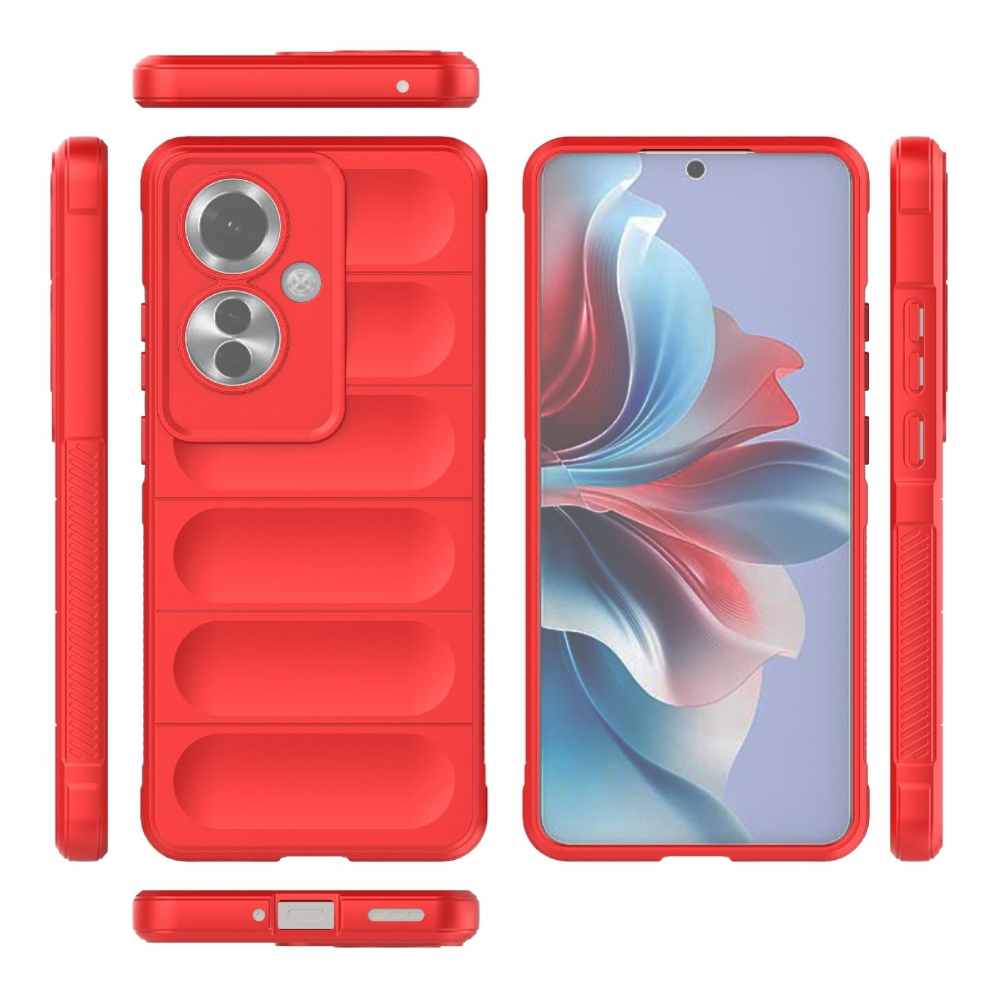 OPPO Reno11 F 5G Global Magic Shield TPU + Flannel Phone Case: Durable, Non-toxic, Easy Access, Stylish Design