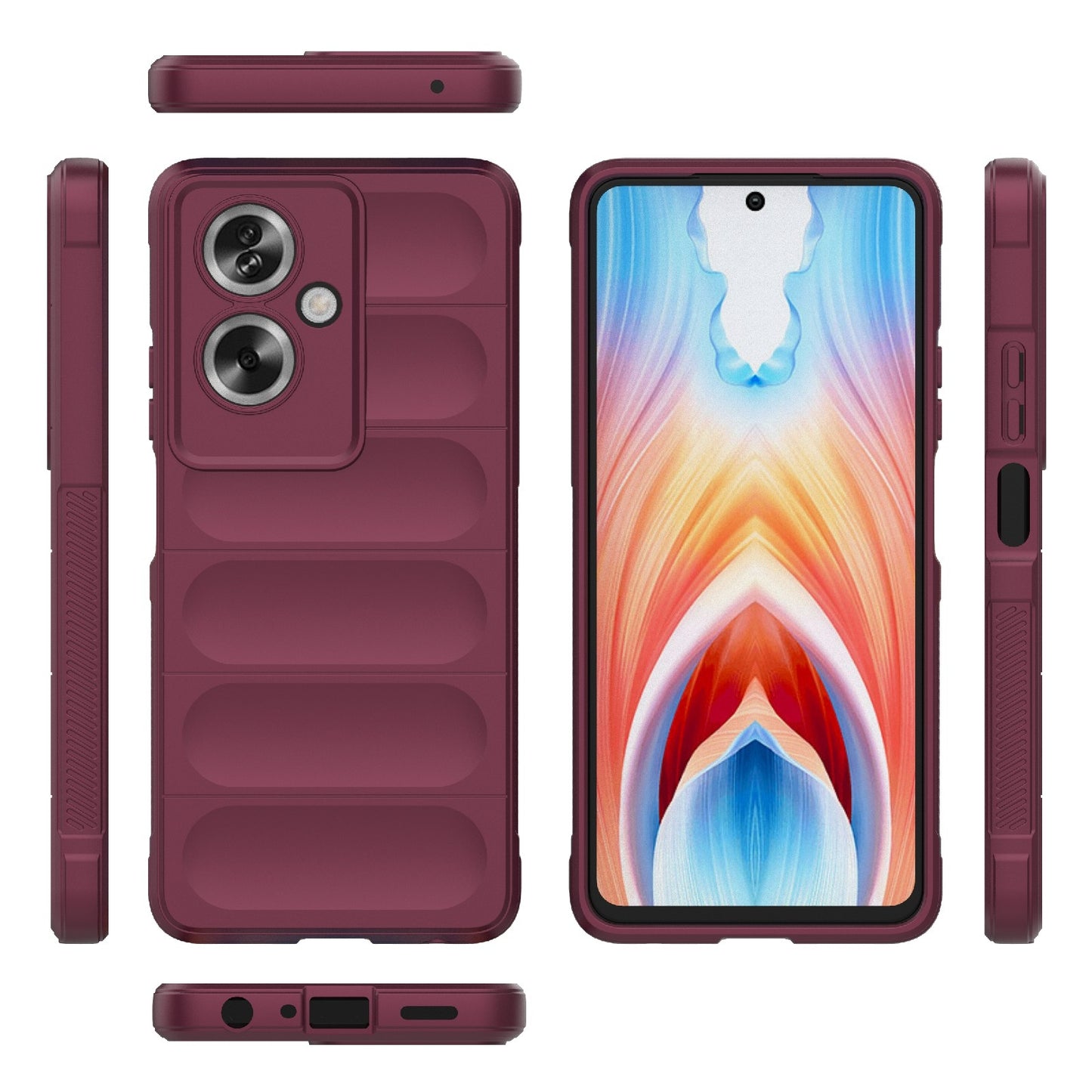 OPPO A79 5G Global Magic Shield TPU + Flannel Phone Case: Durable, Non-toxic, Easy Access, Stylish Design
