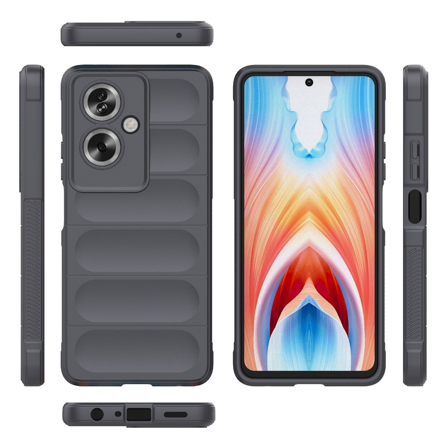 OPPO A79 5G Global Magic Shield TPU + Flannel Phone Case: Durable, Non-toxic, Easy Access, Stylish Design
