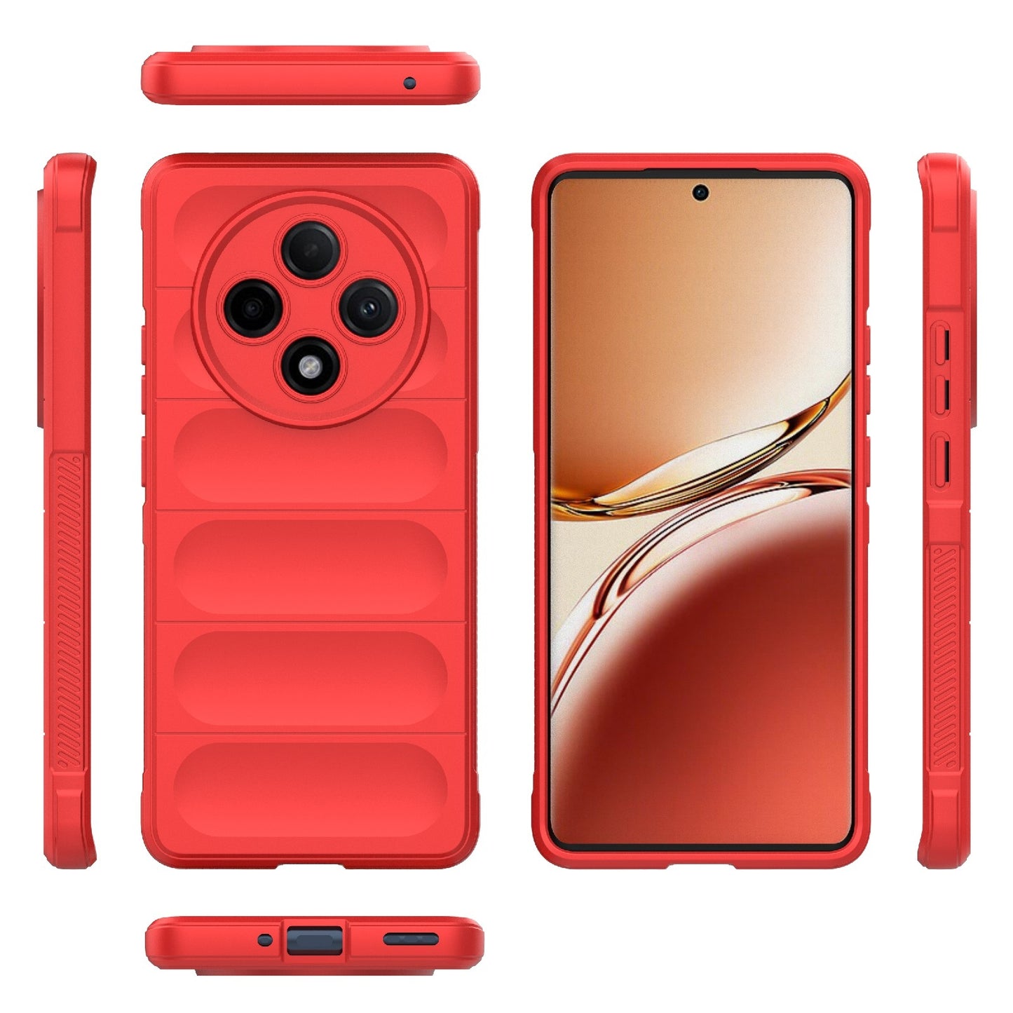 OPPO F27 Pro+ Magic Shield TPU + Flannel Phone Case: Durable, Non-toxic, Easy Access, Stylish Design