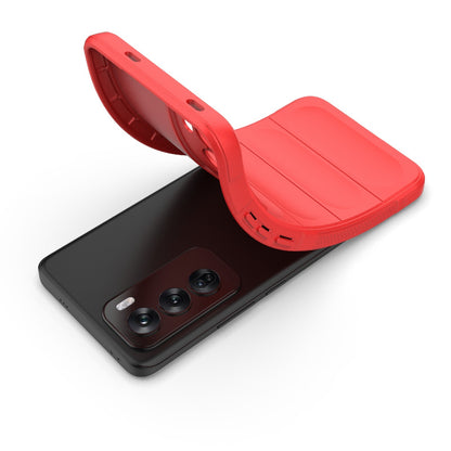 OPPO Reno12 Global Magic Shield TPU + Flannel Phone Case: Durable, Non-toxic, Easy Access, Stylish Design