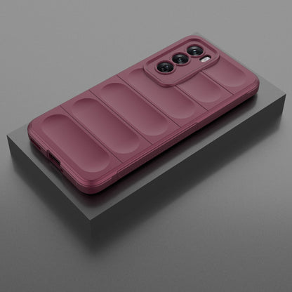 OPPO Reno12 Global Magic Shield TPU + Flannel Phone Case: Durable, Non-toxic, Easy Access, Stylish Design