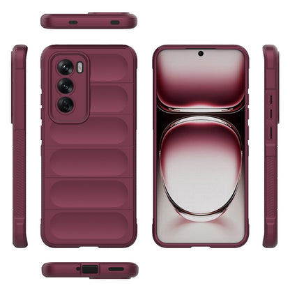 OPPO Reno12 Global Magic Shield TPU + Flannel Phone Case: Durable, Non-toxic, Easy Access, Stylish Design