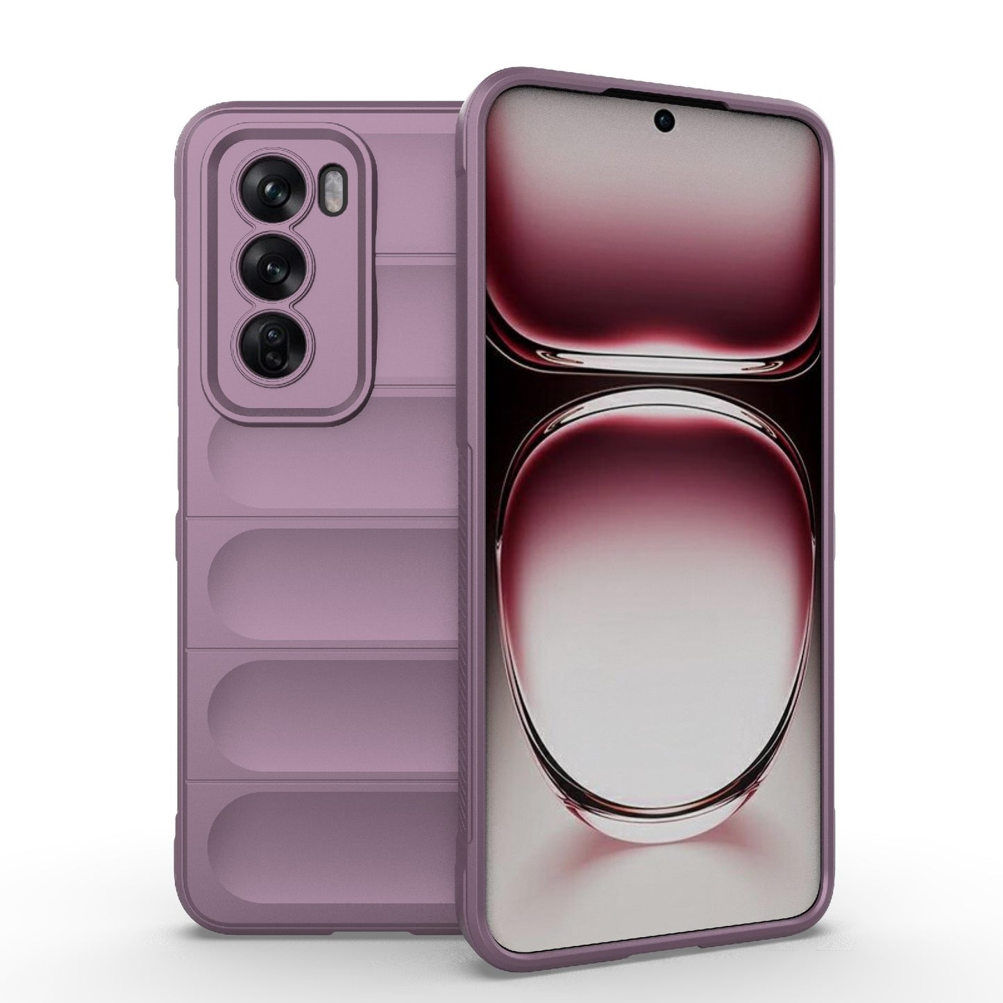 OPPO Reno12 Global Magic Shield TPU + Flannel Phone Case: Durable, Non-toxic, Easy Access, Stylish Design