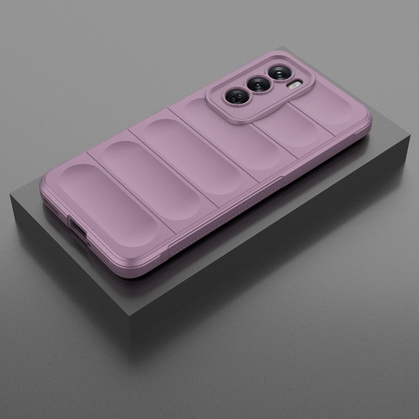 OPPO Reno12 Global Magic Shield TPU + Flannel Phone Case: Durable, Non-toxic, Easy Access, Stylish Design