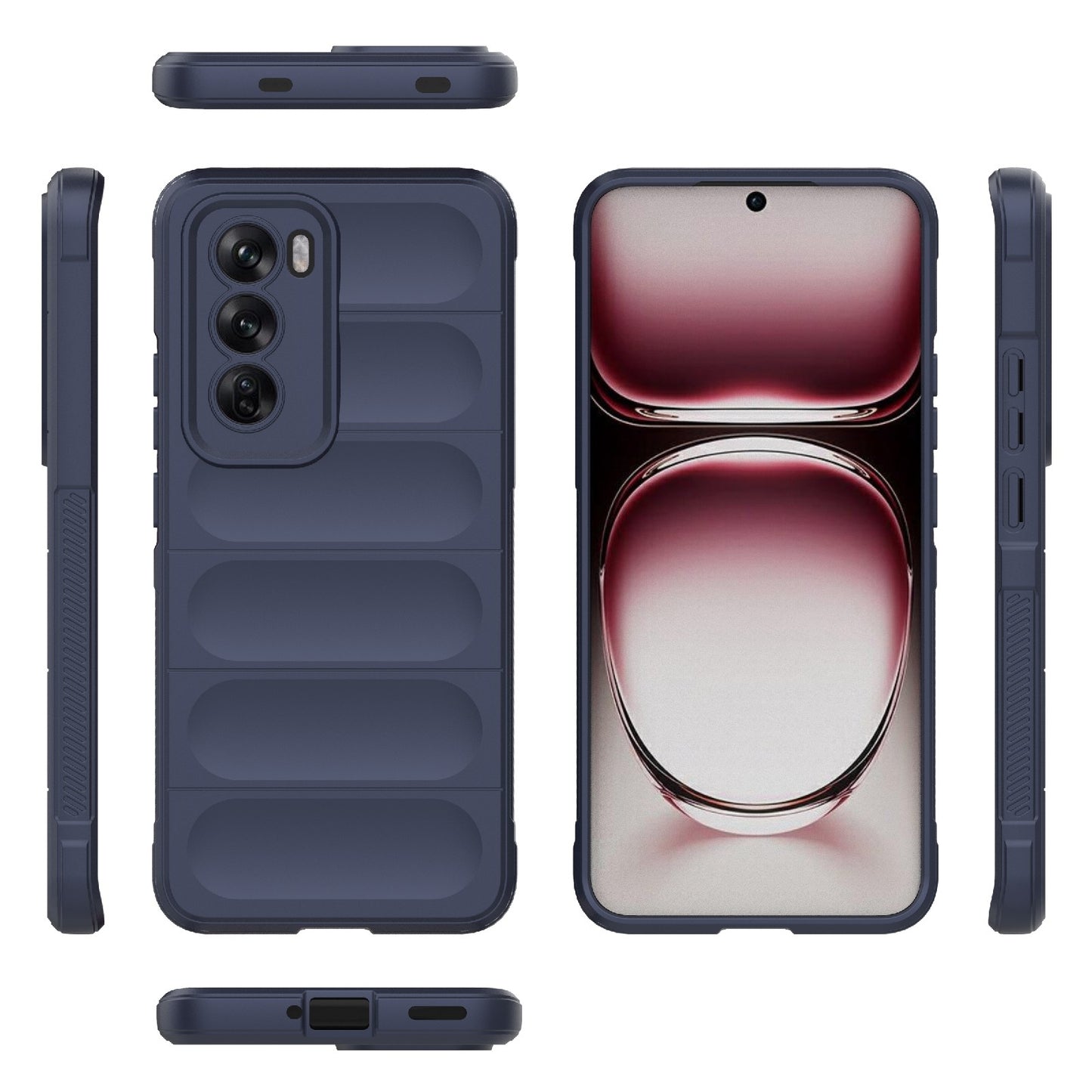 OPPO Reno12 Global Magic Shield TPU + Flannel Phone Case: Durable, Non-toxic, Easy Access, Stylish Design