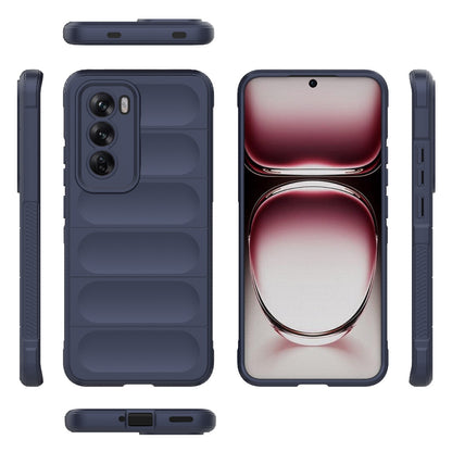 OPPO Reno12 Global Magic Shield TPU + Flannel Phone Case: Durable, Non-toxic, Easy Access, Stylish Design