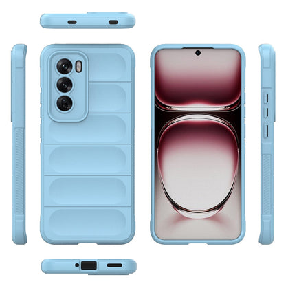 OPPO Reno12 Global Magic Shield TPU + Flannel Phone Case: Durable, Non-toxic, Easy Access, Stylish Design