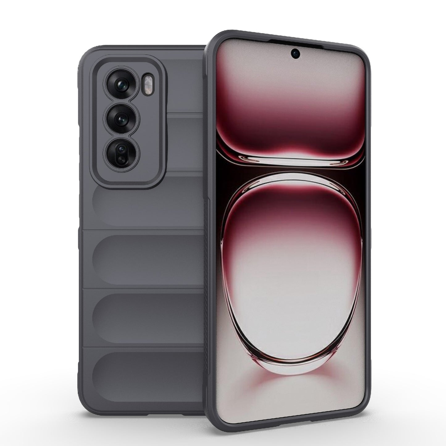 OPPO Reno12 Global Magic Shield TPU + Flannel Phone Case: Durable, Non-toxic, Easy Access, Stylish Design