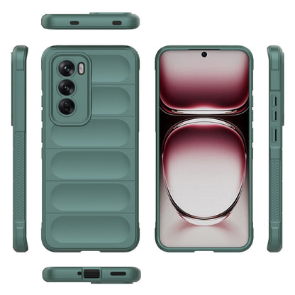 OPPO Reno12 Global Magic Shield TPU + Flannel Phone Case: Durable, Non-toxic, Easy Access, Stylish Design