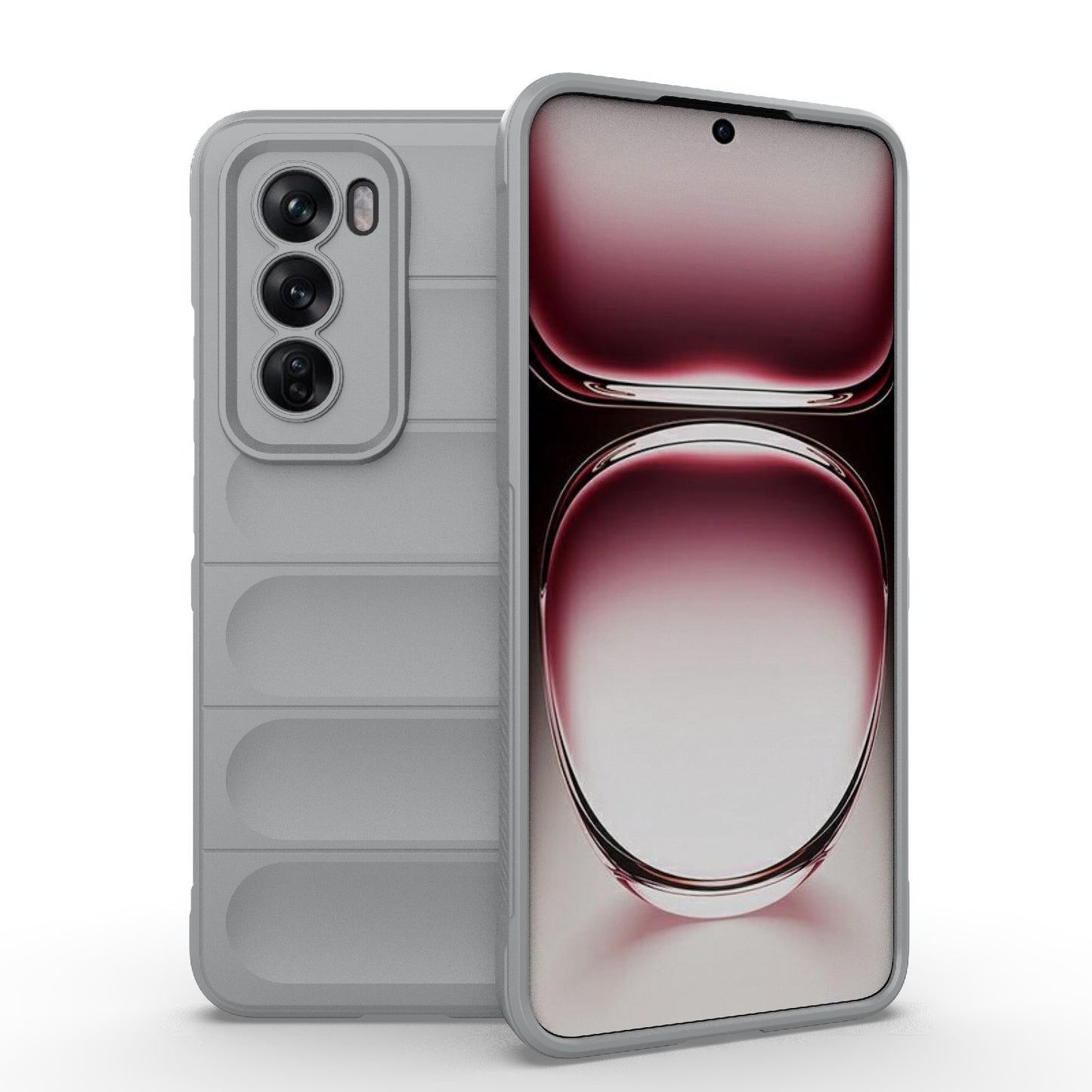 OPPO Reno12 Global Magic Shield TPU + Flannel Phone Case: Durable, Non-toxic, Easy Access, Stylish Design