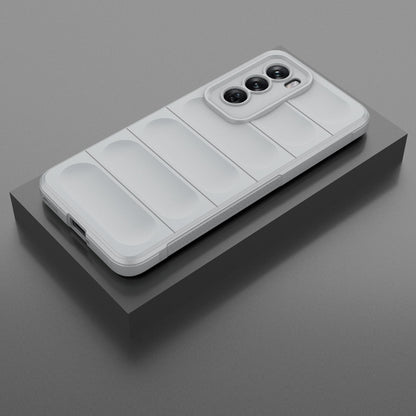 OPPO Reno12 Global Magic Shield TPU + Flannel Phone Case: Durable, Non-toxic, Easy Access, Stylish Design