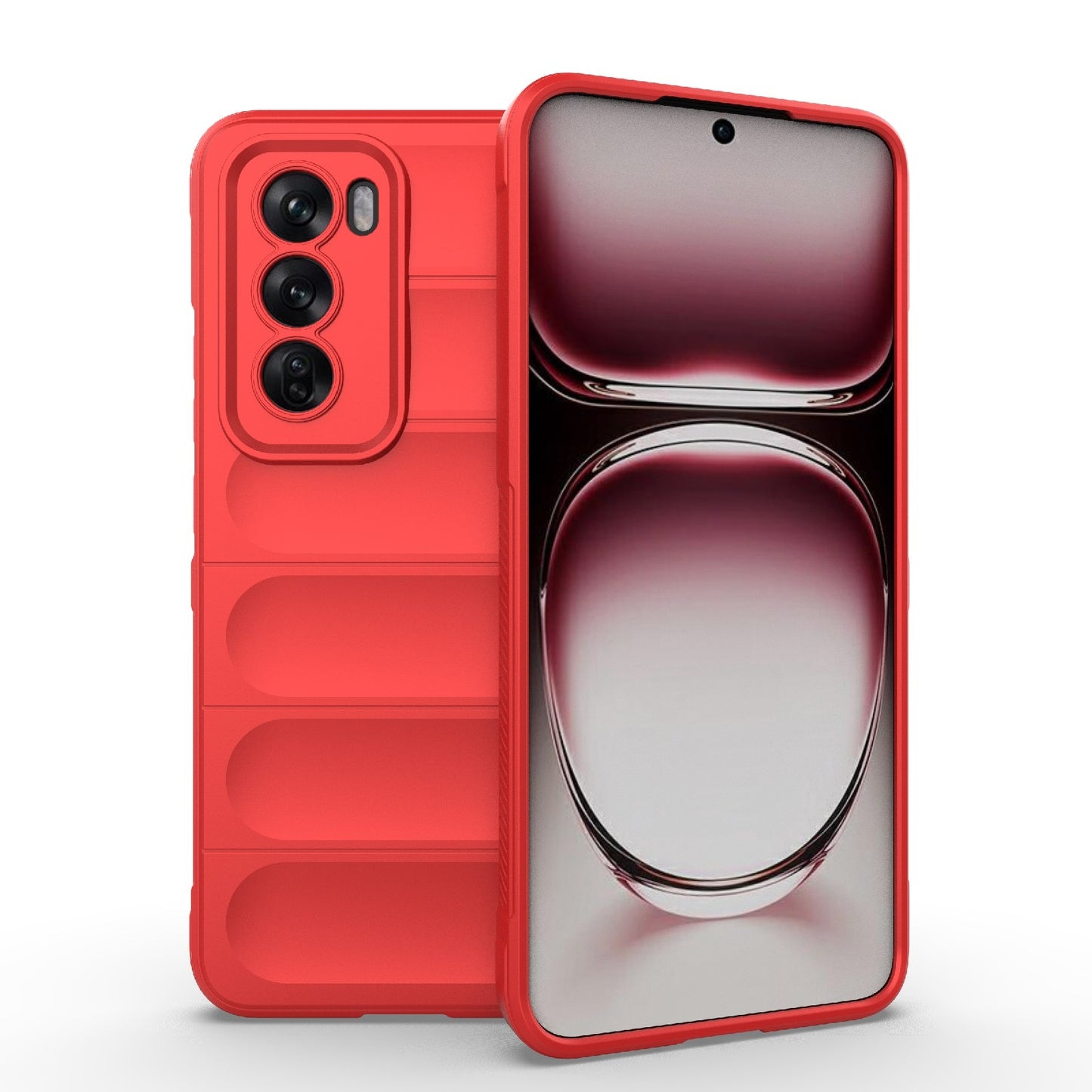 OPPO Reno12 Global Magic Shield TPU + Flannel Phone Case: Durable, Non-toxic, Easy Access, Stylish Design