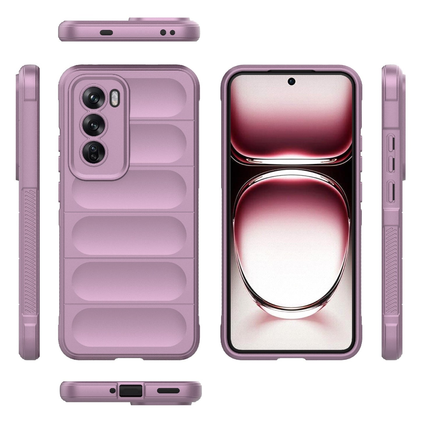 OPPO Reno12 Pro Global Magic Shield TPU + Flannel Phone Case: Durable, Non-toxic, Easy Access, Stylish Design