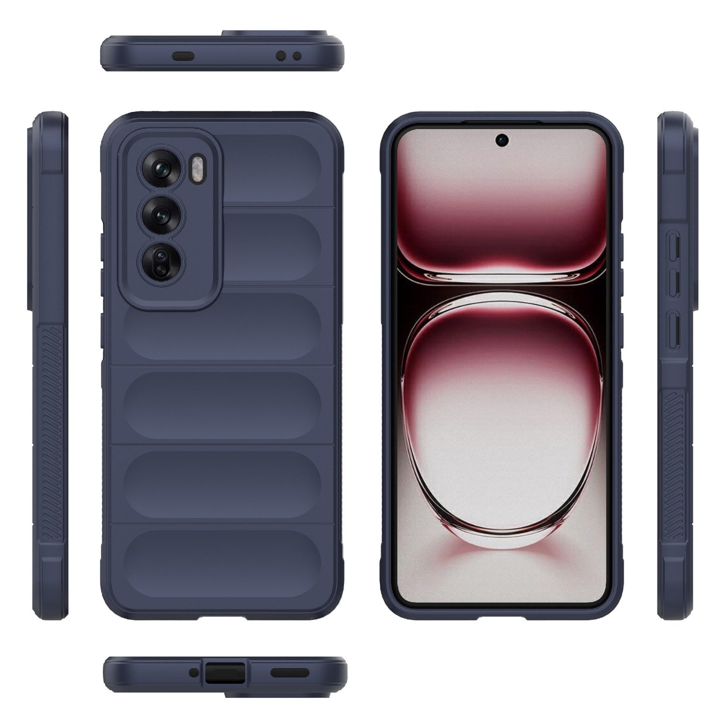 OPPO Reno12 Pro Global Magic Shield TPU + Flannel Phone Case: Durable, Non-toxic, Easy Access, Stylish Design