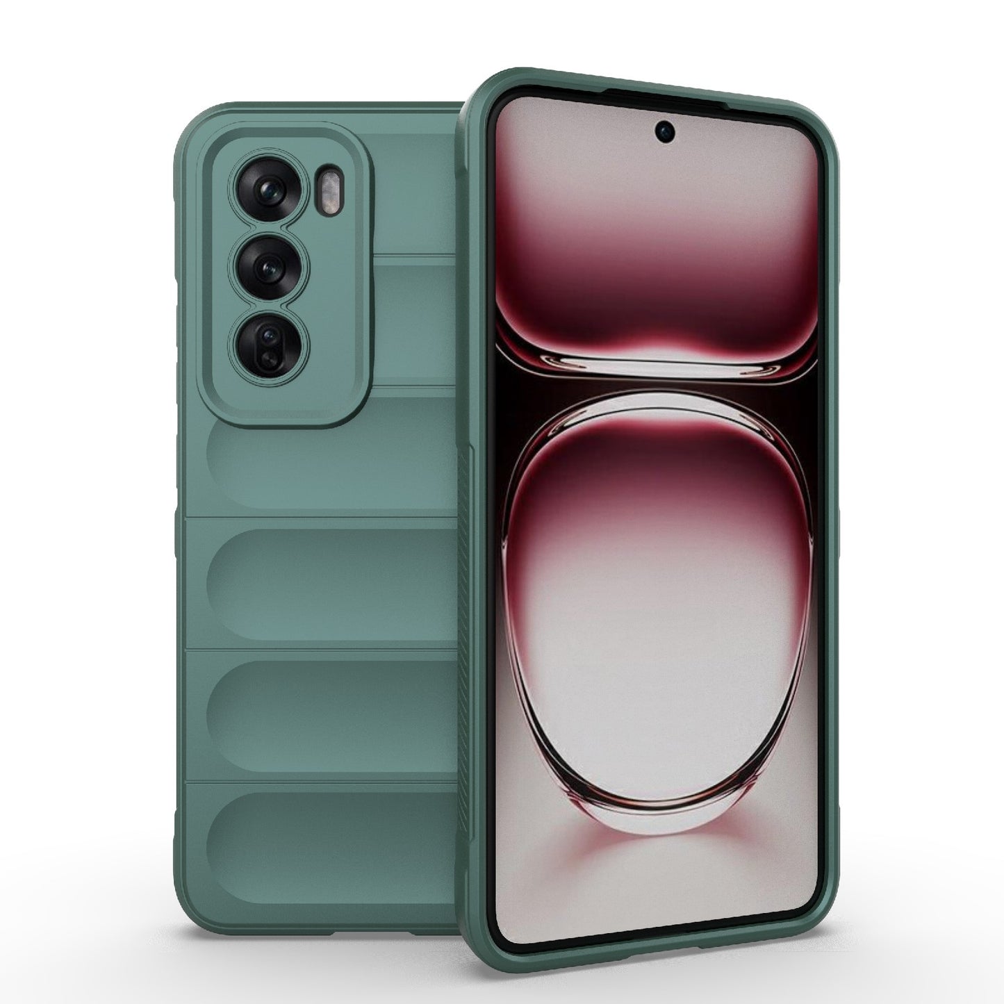 OPPO Reno12 Pro Global Magic Shield TPU + Flannel Phone Case: Durable, Non-toxic, Easy Access, Stylish Design
