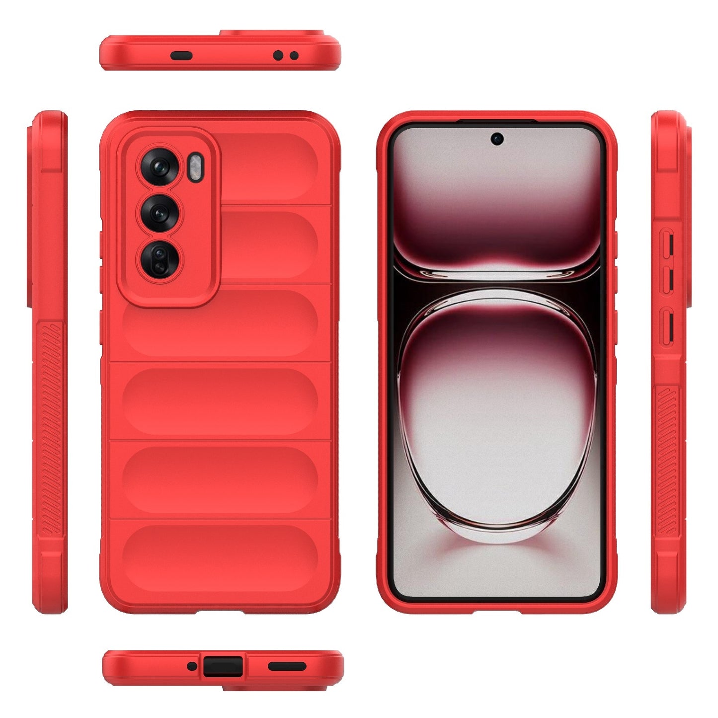 OPPO Reno12 Pro Global Magic Shield TPU + Flannel Phone Case: Durable, Non-toxic, Easy Access, Stylish Design