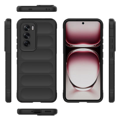 OPPO Reno12 Pro Global Magic Shield TPU + Flannel Phone Case: Durable, Non-toxic, Easy Access, Stylish Design
