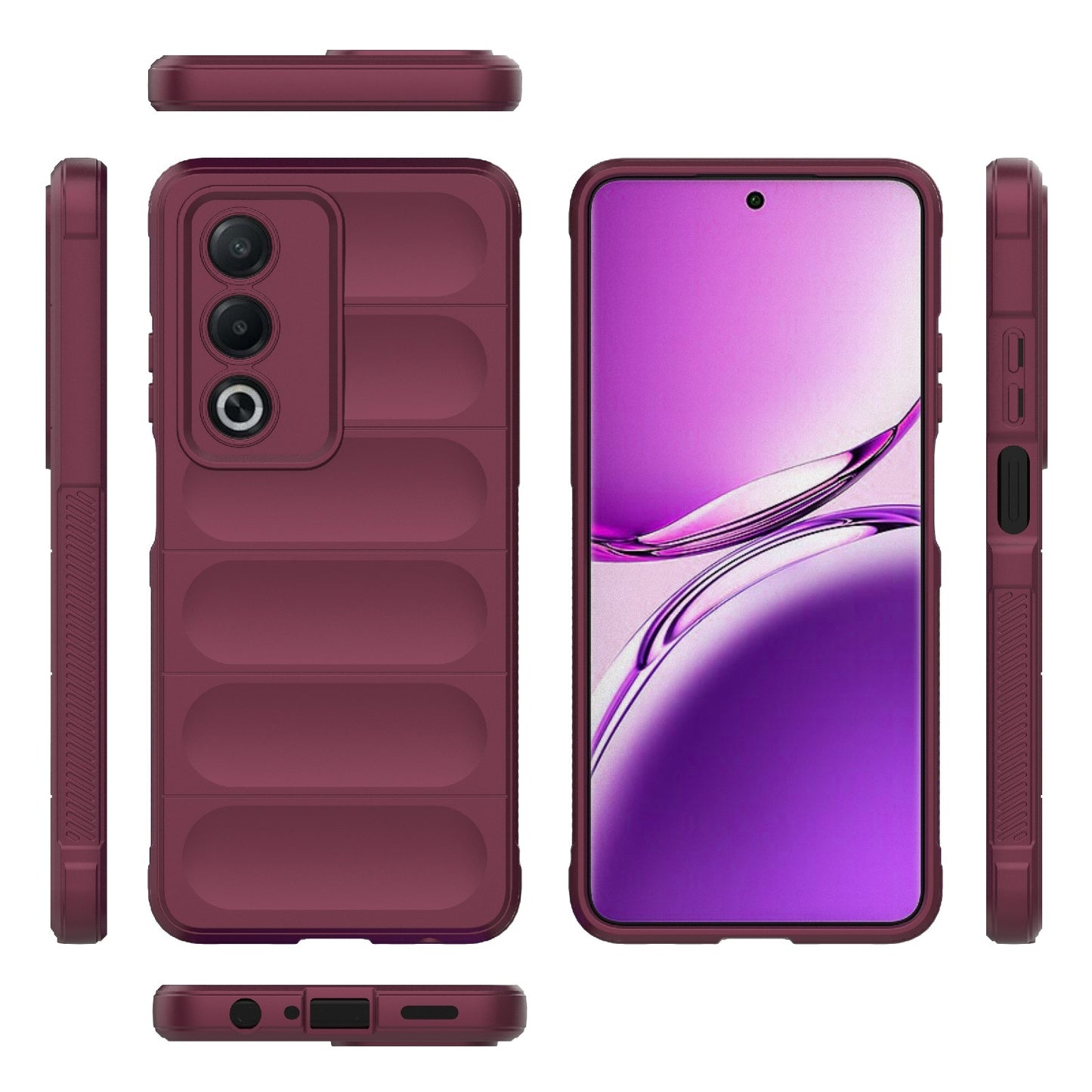 OPPO A3 Pro India Magic Shield TPU + Flannel Phone Case: Durable, Non-toxic, Easy Access, Stylish Design