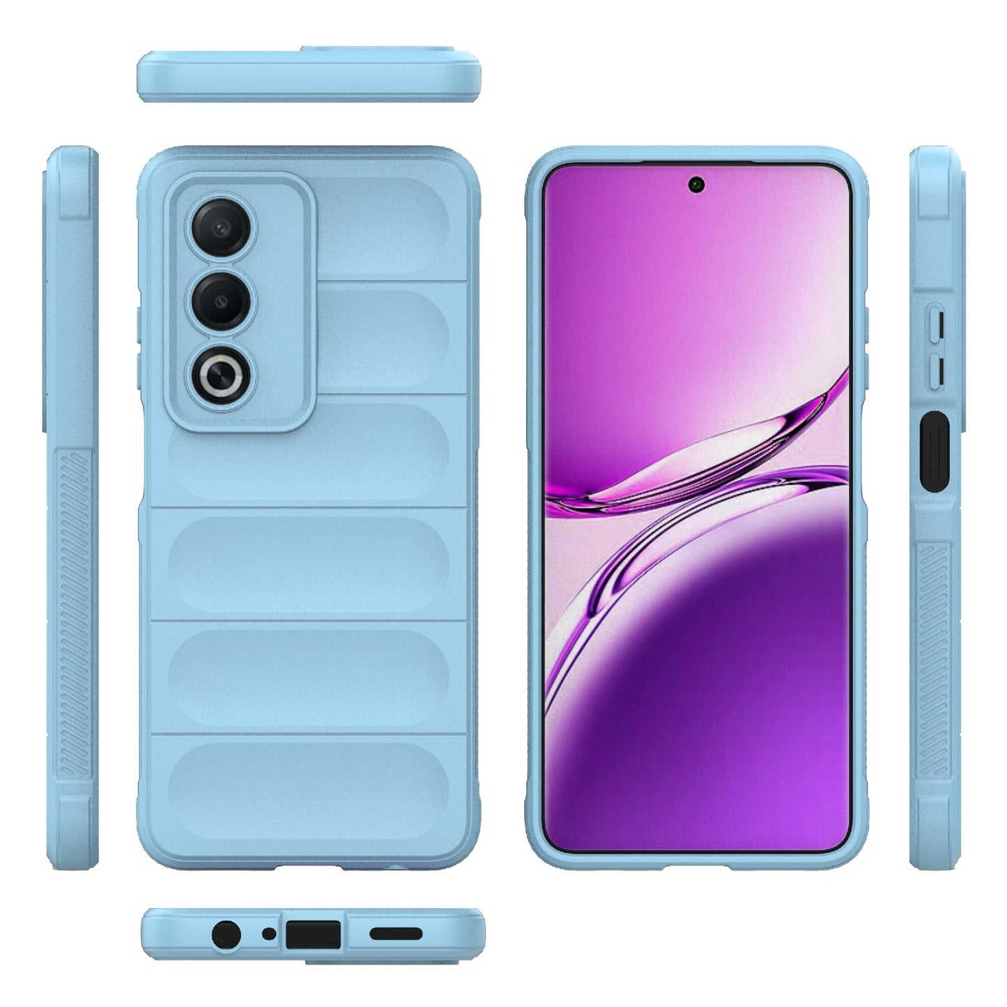 OPPO A3 Pro India Magic Shield TPU + Flannel Phone Case: Durable, Non-toxic, Easy Access, Stylish Design