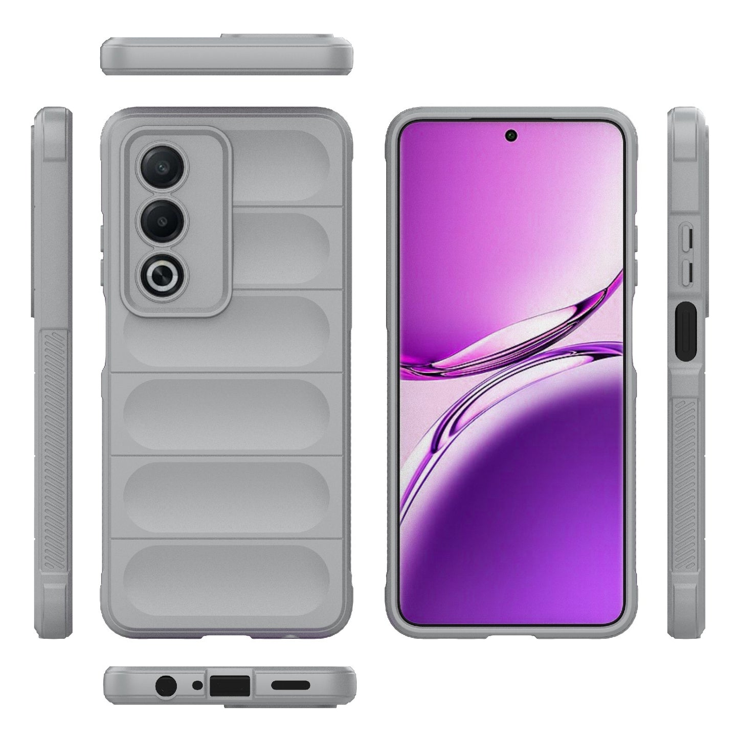 OPPO A3 Pro India Magic Shield TPU + Flannel Phone Case: Durable, Non-toxic, Easy Access, Stylish Design