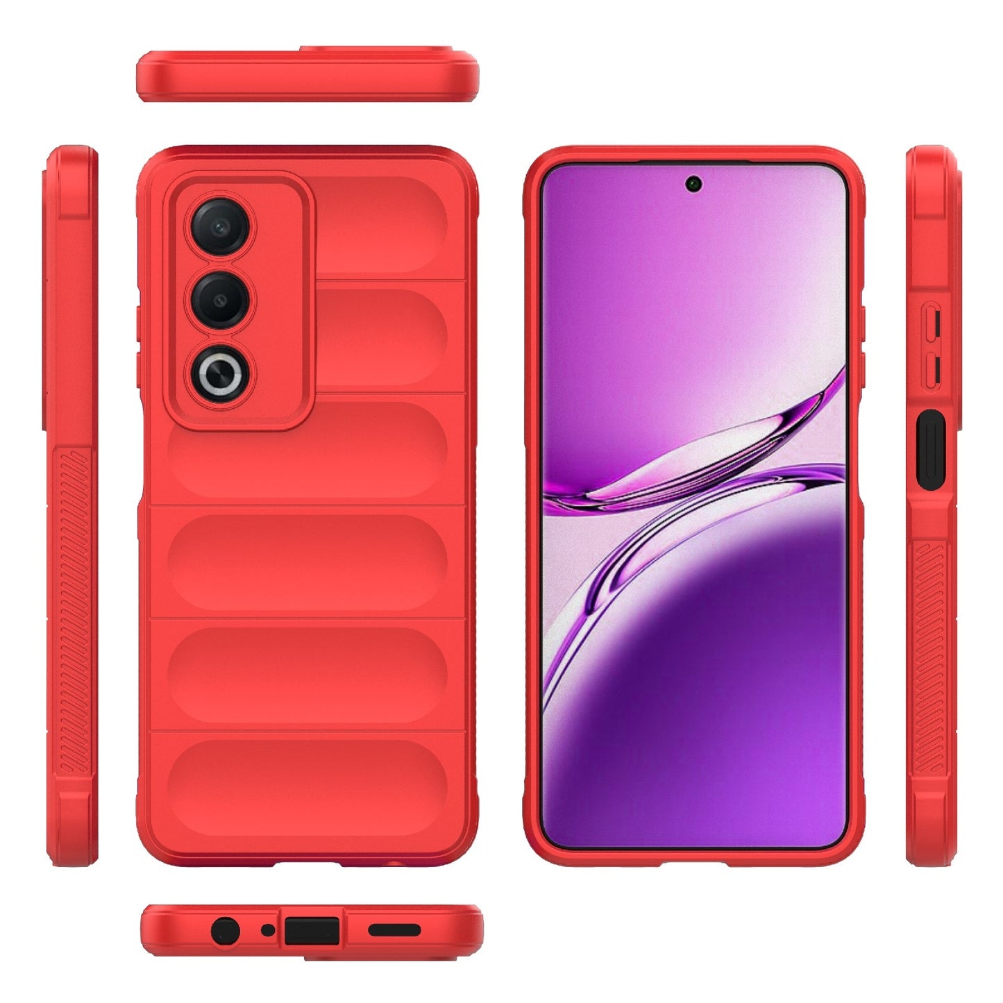 OPPO A3 Pro India Magic Shield TPU + Flannel Phone Case: Durable, Non-toxic, Easy Access, Stylish Design