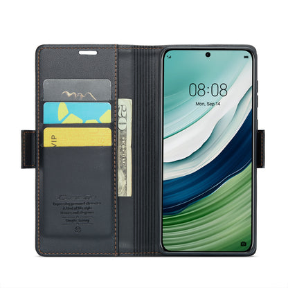 Huawei Mate 60 RFID Leather Wallet Case - RFID Blocking, Stand Function, Card Slots