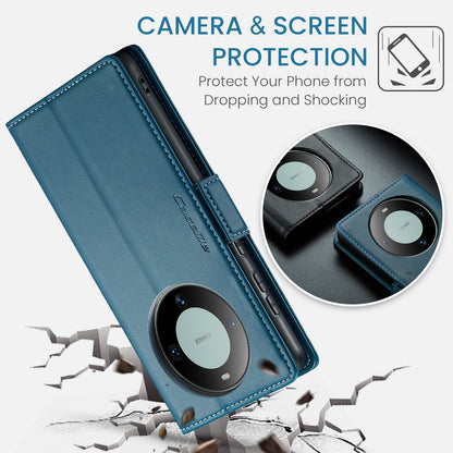 Huawei Mate 60 RFID Leather Wallet Case - RFID Blocking, Stand Function, Card Slots